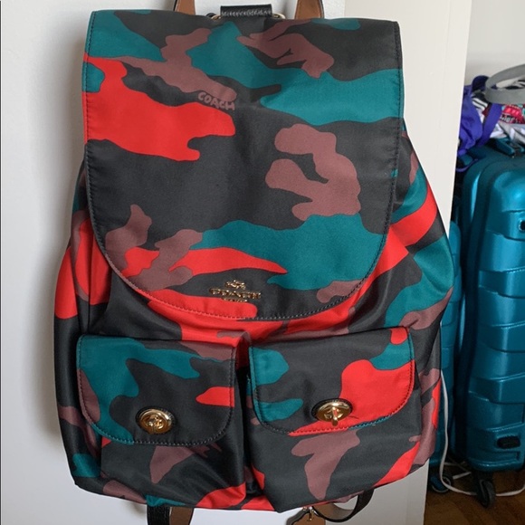 Limited Edition Camouflage Coach Backpack - Picture 1 of 3